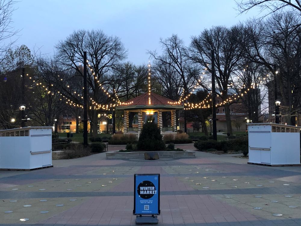 a sign on the side of a road