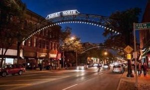 a view of a city street